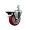 Service Caster 4'' Red Polyurethane Wheel Swivel 3/4'' Square Stem Caster with Brake SCC-SQ20S414-PPUB-RED-PLB-34 - alternate 1